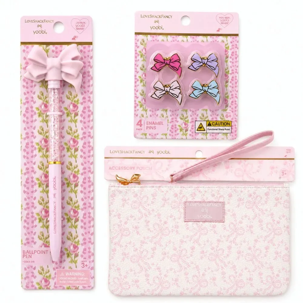 LoveShackFancy x Yoobi Pink Stationery Gift Set